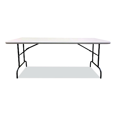 AbilityOne 7105017246806, SKILCRAFT Rectangular Folding Table, 60w x 30d x 29h, Platinum Gray Top, Gray Base/Legs