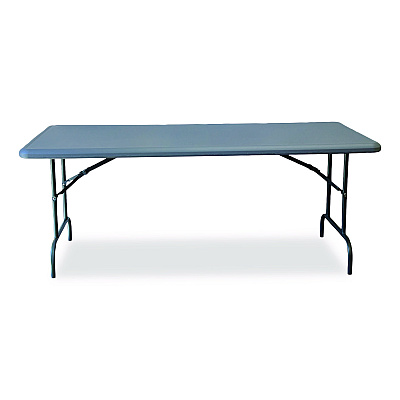 AbilityOne 7105017246807, SKILCRAFT Rectangular Folding Table, 72w x 30d x 29h, Charcoal Gray Top, Gray Base/Legs