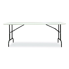AbilityOne 7105017243926, SKILCRAFT Rectangular Folding Table, 72w x 30d x 29h, Platinum GrayTop, Gray Base/Legs