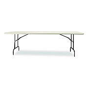 AbilityOne 7105017241198, SKILCRAFT Rectangular Folding Table, 96w x 30d x 29h, Platinum Gray Top, Gray Base/Legs