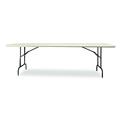 AbilityOne 7105017241198, SKILCRAFT Rectangular Folding Table, 96w x 30d x 29h, Platinum Gray Top, Gray Base/Legs