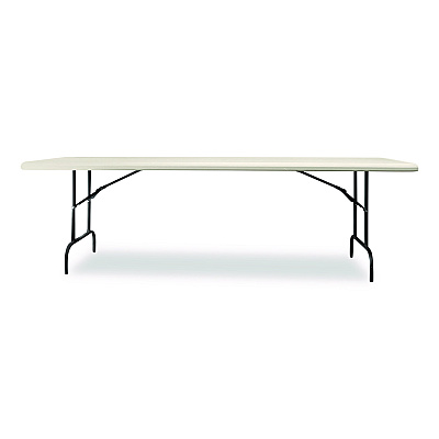 AbilityOne 7105017241198, SKILCRAFT Rectangular Folding Table, 96w x 30d x 29h, Platinum Gray Top, Gray Base/Legs