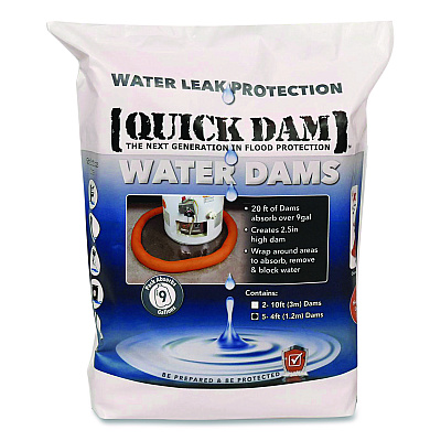 Quick Dam Water Dams, 2.5" x 4 ft x 2.5", 5/Pack (WUB245)