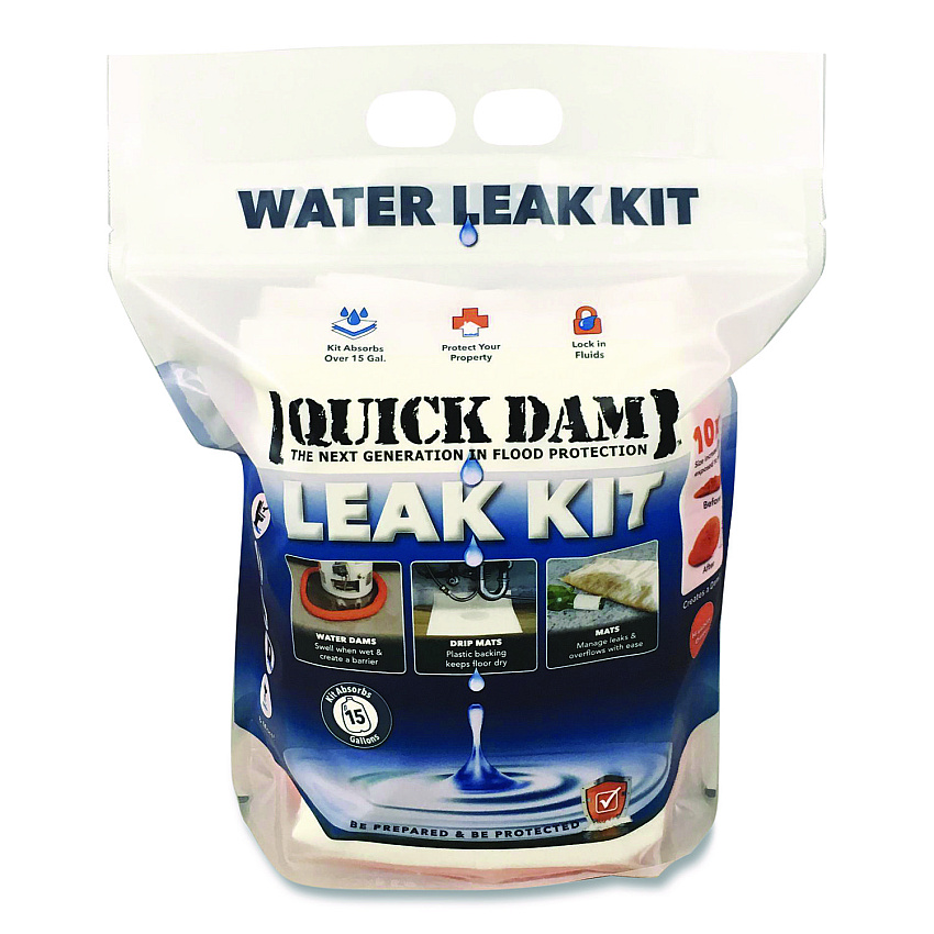 Quick Dam Leak Kit, (5) Drip Mats, (5) Mats, (4) 4 ft Water Dams, (1) 10 ft Water Dam (WUKIT)
