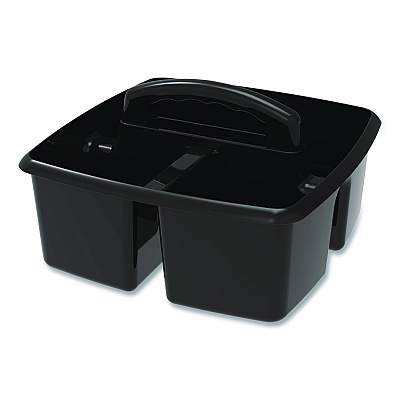 Storex Small Caddy, 9.25 x 9.25 x 12, Black, 6/Pack (00972E06C)