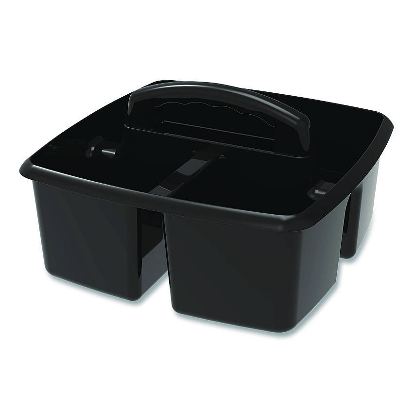 Storex Small Caddy, 9.25 x 9.25 x 12, Black, 6/Pack (00972E06C)