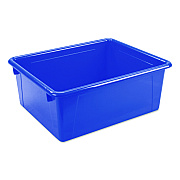 Storex Storage Tray, Deep, 2.81 gal, 10.65" x 13.17" x 5.2", Assorted Bright, 5/Pack (62530U05C)