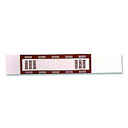 CONTROLTEK Currency Straps, $5,000, Self-Adhesive, 1,000/Pack (560022)