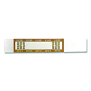 CONTROLTEK Currency Straps, $10,000, Self-Adhesive, 1,000/Pack (560023)
