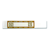 CONTROLTEK Currency Straps, $10,000, Self-Adhesive, 1,000/Pack (560023)