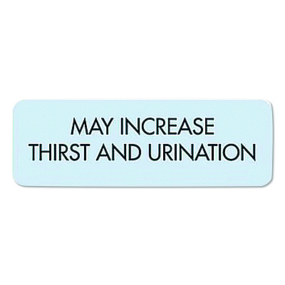 Medical Arts Press Veterinary Medication Instruction Labels, May Increase Thirst and Urination, 1.5 x 0.5, Blue, 500 Labels (35332)