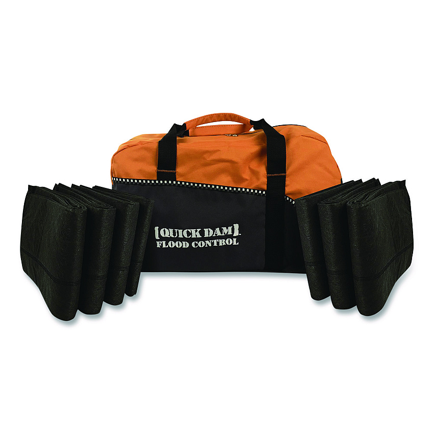 Quick Dam Flood Barrier Duffel Bag Kit, (1) Duffel, (7) 10 ft Flood Barriers (QDDUFF107)