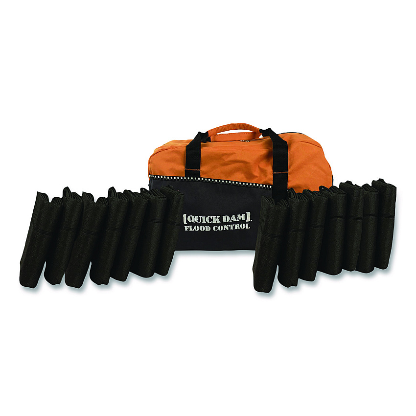 Quick Dam Flood Barrier Duffel Bag Kit, (1) Duffel, (14) 5 ft Flood Barriers (QDDUFF514)