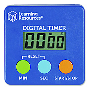 Learning Resources Classroom Timer, LCD, 5.3 x 3.6 x 0.9, Blue (LER4339)