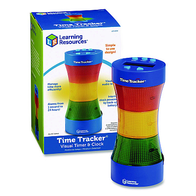 Learning Resources Time Tracker Visual Timer and Clock, LCD, 5.4 x 8.6 x 2.5, Assorted Colors (LER6900)