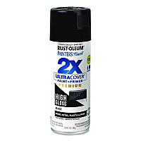 Rust-Oleum Painter's Touch 2X Ultra Cover Spray Paint, High Gloss Black, 12 oz Aerosol Can (331172EA)