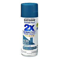 Rust-Oleum Painter's Touch 2X Ultra Cover Spray Paint, Ultra Matte Blue, 12 oz Aerosol Can (331188EA)