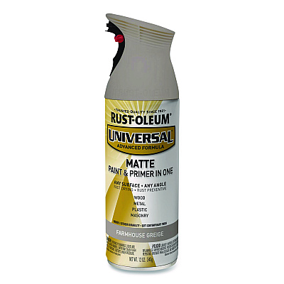 Rust-Oleum Universal Premium Spray Paint, Matte Greige, 12 oz Aerosol Can (376724EA)
