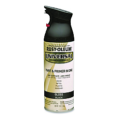 Rust-Oleum Universal Premium Spray Paint, Gloss Black, 12 oz Aerosol Can (245196EA)