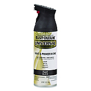 Rust-Oleum Universal Premium Spray Paint, Flat Black, 12 oz Aerosol Can (245198EA)