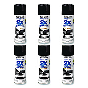 Rust-Oleum Painter's Touch 2X Ultra Cover Spray Paint, High Gloss Black, 12 oz Aerosol Can, 6/Carton (331172)