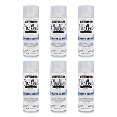 Rust-Oleum Ultra Matte Chalked Paint, Matte Clear, 12 oz Aerosol Can, 6/Carton (302599)