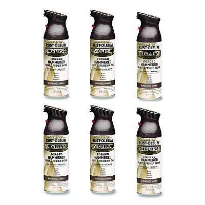 Rust-Oleum Universal Premium Spray Paint, Hammer Amber, 12 oz Aerosol Can, 6/Carton (271480)