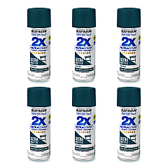 Rust-Oleum Painter's Touch 2X Ultra Cover Spray Paint, Ultra Matte Teal, 12 oz Aerosol Can, 6/Carton (331185)