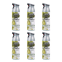 Rust-Oleum Universal Premium Spray Paint, Metallic Silver, 12 oz Aerosol Can, 6/Carton (245220)