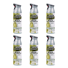 Rust-Oleum Universal Premium Spray Paint, Metallic Silver, 12 oz Aerosol Can, 6/Carton (245220)