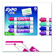 EXPO Low-Odor Dry Erase Marker, Broad Chisel Tip, Assorted Colors, 4/Pack (2211555)