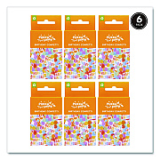 PUKKA PAD Bright Birthday Confetti, Circles, Happy Birthday, Hats Shaped, 1 x 2, Assorted Colors, 3/Pack, 2 Packs/Box (657)
