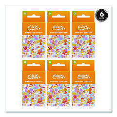 PUKKA PAD Bright Birthday Confetti, Circles, Happy Birthday, Hats Shaped, 1 x 2, Assorted Colors, 3/Pack, 2 Packs/Box (657)