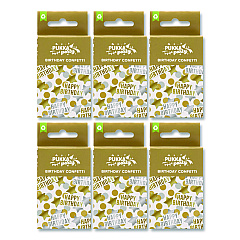 PUKKA PAD Gold and Silver Birthday Confetti, Circles, Stars, Happy Birthday Shaped, 1 x 2, Gold/Silver, 3/Pack, 2 Packs/Box (658)