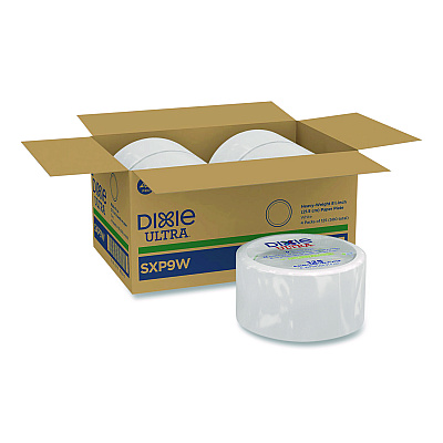 Dixie Ultra Heavy-Weight Paper Plates, 8.5" dia, 125/Pack, 4 Packs/Carton (SXP9W)