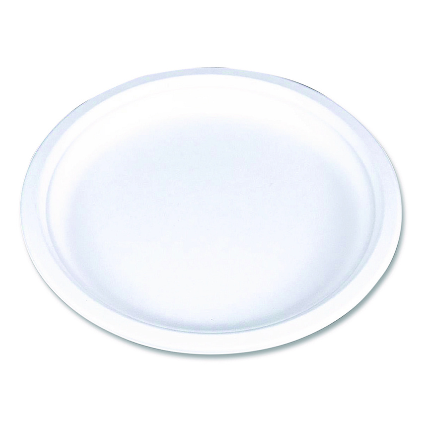 SCT ChampWare Molded Fiber Tableware, Molded Fiber Plate, 9" dia, White, 125 Plates/Sleeve, 4 Sleeves/Carton (18140WPF)