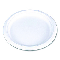 SCT ChampWare Molded Fiber Tableware, Molded Fiber Plate, 10" dia, White, 125 Plates/Sleeve, 4 Sleeves/Carton (18160WPF)