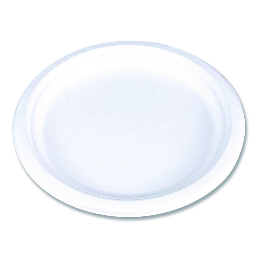 SCT ChampWare Molded Fiber Tableware, Molded Fiber Plate, 10" dia, White, 125 Plates/Sleeve, 4 Sleeves/Carton (18160WPF)