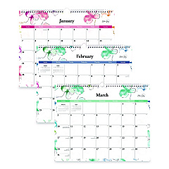 Blue Sky Lindley Monthly Wall Calendar, Floral Artwork, 15 x 12, White/Pink/Red Sheets, 12-Month (Jan to Dec): 2026 (117888)