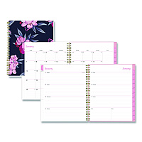 Blue Sky Mimi Pink Weekly/Monthly Planner, Floral Artwork, 11 x 8.5, Pink/Blue/Rose Cover, 12-Month (Jan to Dec): 2026 (137264)
