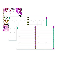 Blue Sky Kelly Ventura Magenta Bloom Weekly/Monthly Planner, Floral Artwork, 11 x 8.5, Multicolor Cover, 12-Month (Jan to Dec): 2026 (140945)