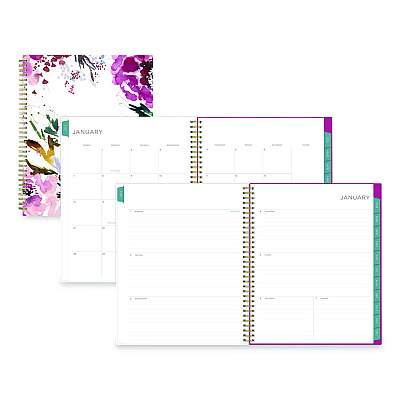 Blue Sky Kelly Ventura Magenta Bloom Weekly/Monthly Planner, Floral Artwork, 11 x 8.5, Multicolor Cover, 12-Month (Jan to Dec): 2026 (140945)