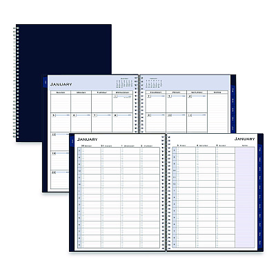 Blue Sky Passages Weekly Appointment Book and Monthly Planner, 11 x 8.5, Navy Cover, 12-Month (Jan to Dec): 2026 (148658)