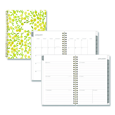 Blue Sky Mimosa Weekly/Monthly Planner, 8 x 5, Lemon Artwork, Yellow/Green/White Cover, 12-Month (Jan to Dec): 2026 (149061)
