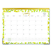 Blue Sky Mimosa Monthly Desk Pad Calendar, 22 x 17, Lemon Artwork, White/Yellow/Green Sheets, 12-Month (Jan to Dec): 2026 (149063)