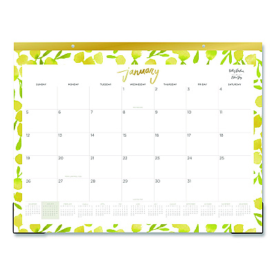 Blue Sky Mimosa Monthly Desk Pad Calendar, 22 x 17, Lemon Artwork, White/Yellow/Green Sheets, 12-Month (Jan to Dec): 2026 (149063)