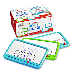 Learning Resources ELKONIN Box Magnetic Dry Erase Board Set, 11.4 x 5, White Surface, 8 Boards (94476)