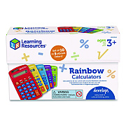 Learning Resources Rainbow Calculators, 8-Digit, LCD, 10 Calculators (LER0014)