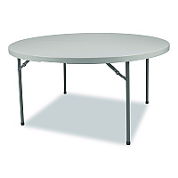 NPS Comfort Max Fold-in-Half Table, Round, 60w x 60d x 29.25h, Speckled Gray Top, Gray Base/Legs (CMFIH60R)