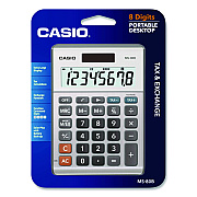 Casio MS80B 8-Digit Battery and Solar Basic Calculator, LCD, Navy Blue (MS80BBU)
